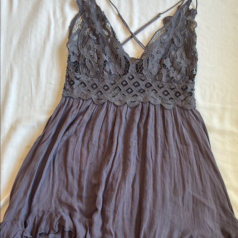 Free People Lace Trimmed Dress